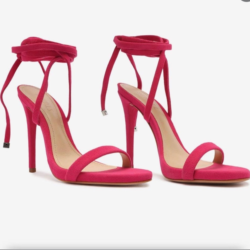 END OF SUMMER SALE!!!! Schutz sexy hot pink suede tie up sandal!!
